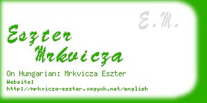 eszter mrkvicza business card